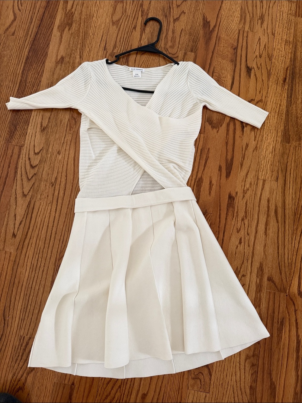 Club Monaco Ivory Ribbed Two-Piece Set